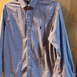 Ralph Lauren Navy and White Checkered Shirt